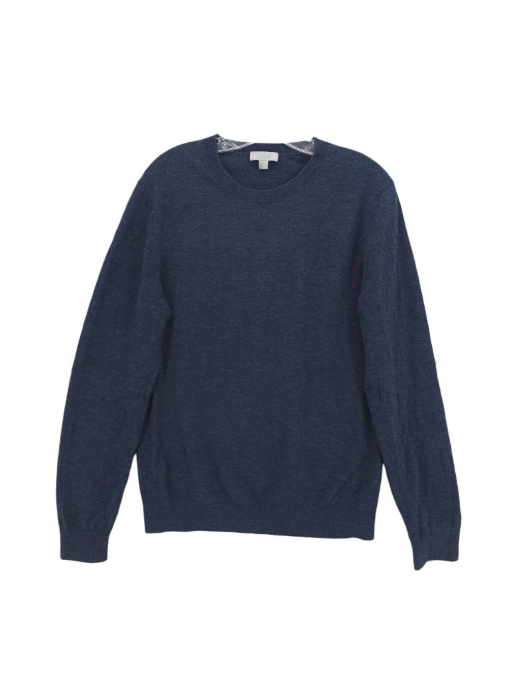 COS Men’s Sweater Pullover Blue Heather Nylon Wool Alpaca MEDIUM